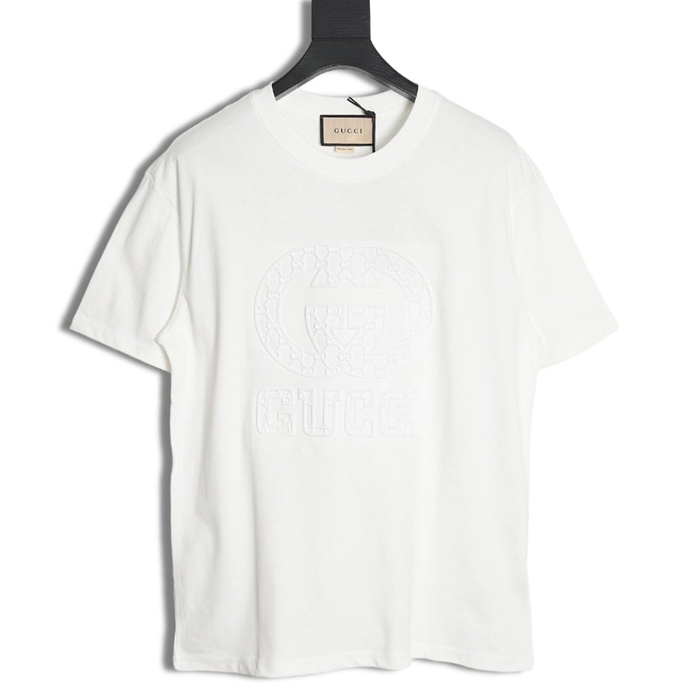 Gucci embossed logo crew neck short sleeves,Gucci T Shirt,Tshirt,APPAREL