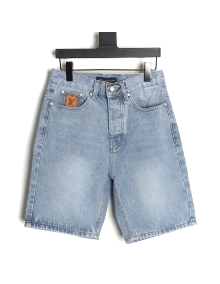 Louis Vuitton Embroidered Pocket Denim Shorts,Louis Vuitton T Shirt,Tshirt,APPAREL