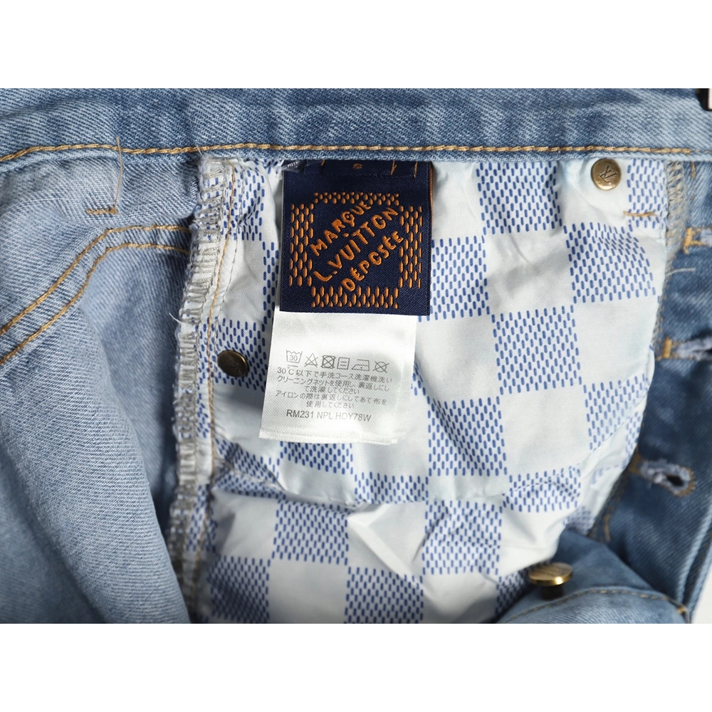 Louis Vuitton Embroidered Pocket Denim Shorts,Louis Vuitton T Shirt,Tshirt,APPAREL