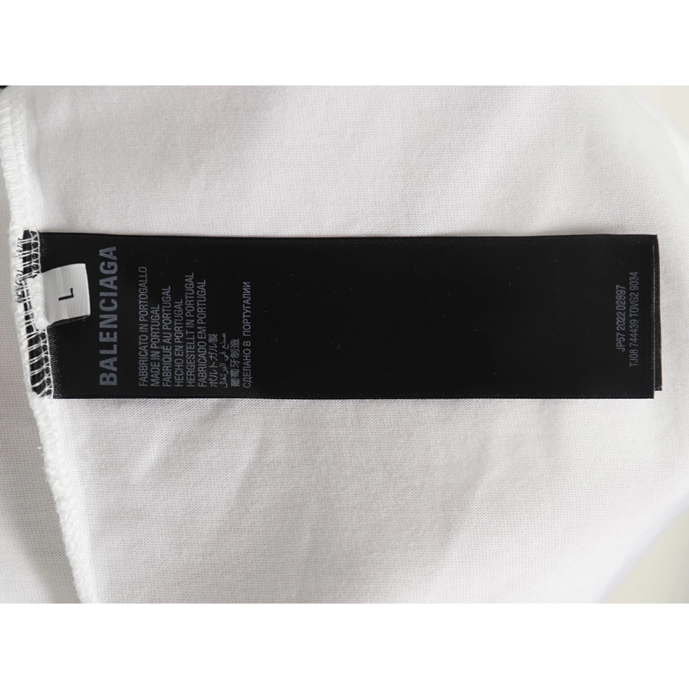 Balenciaga Musical Notes Oil Painting Print Short Sleeve,Balenciaga T Shirt,Tshirt,APPAREL