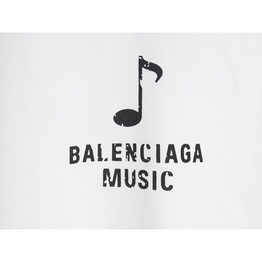 Balenciaga Musical Notes Oil Painting Print Short Sleeve,Balenciaga T Shirt,Tshirt,APPAREL