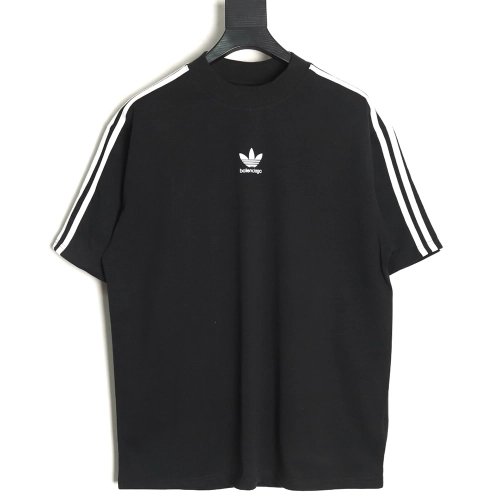 Balenciaga Adidas Trefoil Joint Printed Short Sleeve,Balenciaga T Shirt,Tshirt,APPAREL
