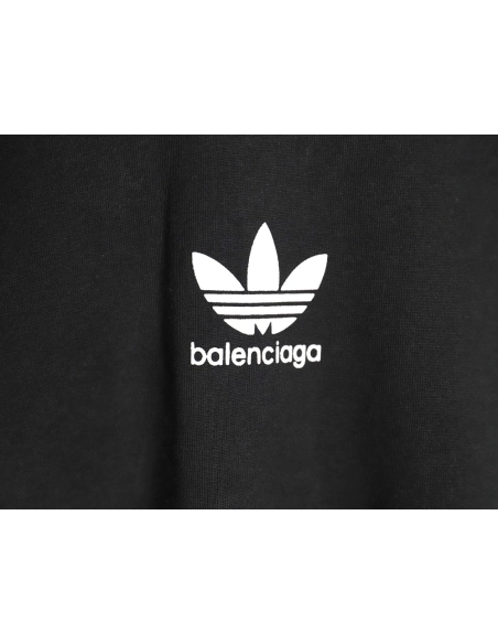 Balenciaga Adidas Trefoil Joint Printed Short Sleeve,Balenciaga T Shirt,Tshirt,APPAREL