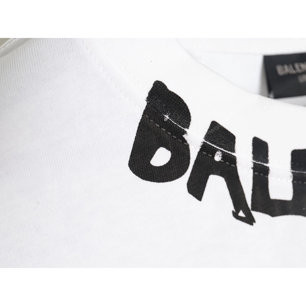 Balenciaga Neck Lettering Short Sleeve TShirt,Balenciaga T Shirt,Tshirt,APPAREL