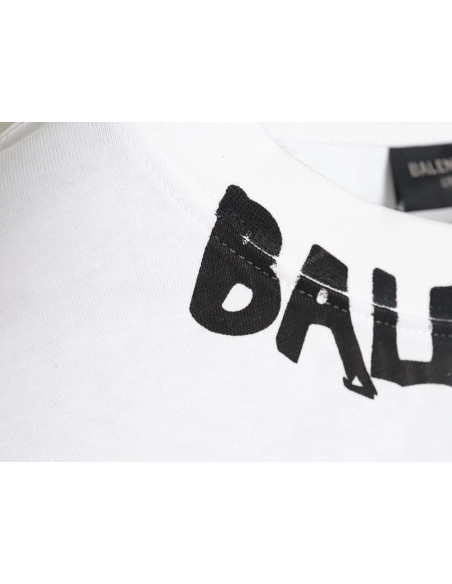 Balenciaga Neck Lettering Short Sleeve TShirt,Balenciaga T Shirt,Tshirt,APPAREL