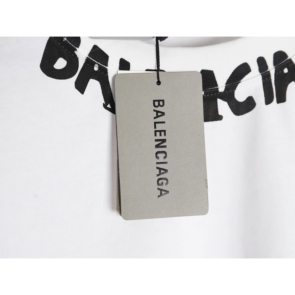 Balenciaga Neck Lettering Short Sleeve TShirt,Balenciaga T Shirt,Tshirt,APPAREL