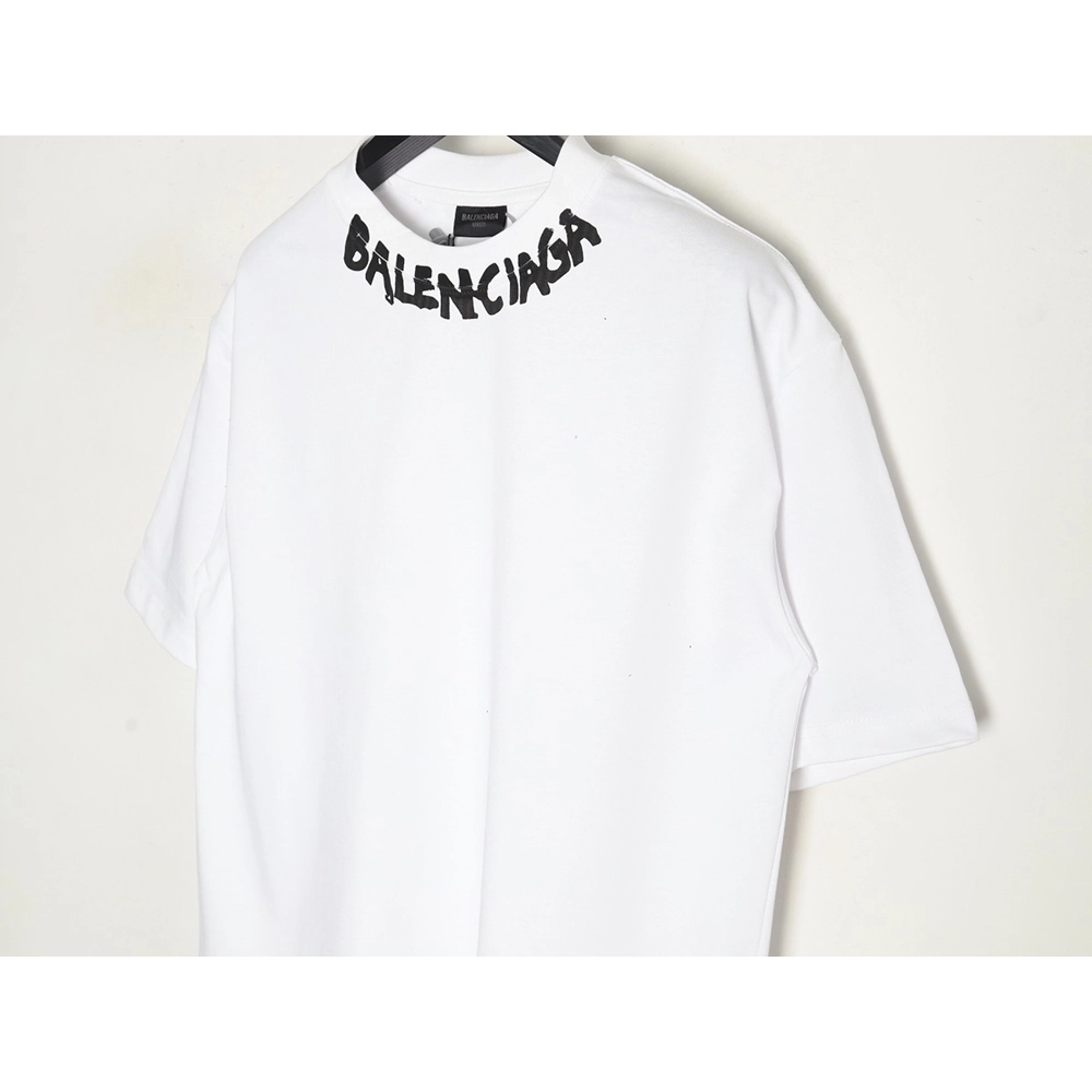 Balenciaga Neck Lettering Short Sleeve TShirt,Balenciaga T Shirt,Tshirt,APPAREL