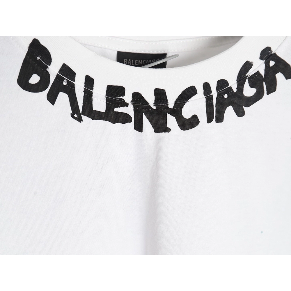 Balenciaga Neck Lettering Short Sleeve TShirt,Balenciaga T Shirt,Tshirt,APPAREL