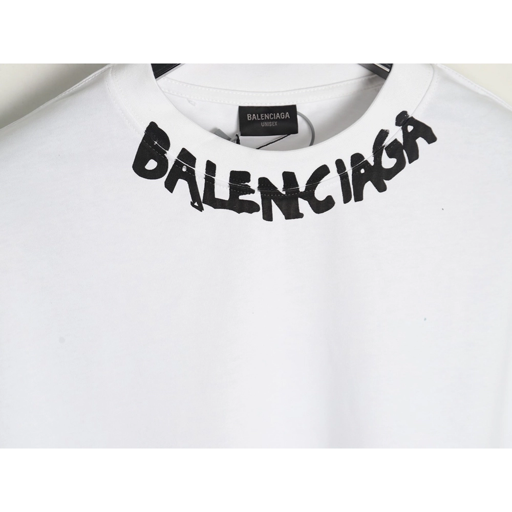 Balenciaga Neck Lettering Short Sleeve TShirt,Balenciaga T Shirt,Tshirt,APPAREL