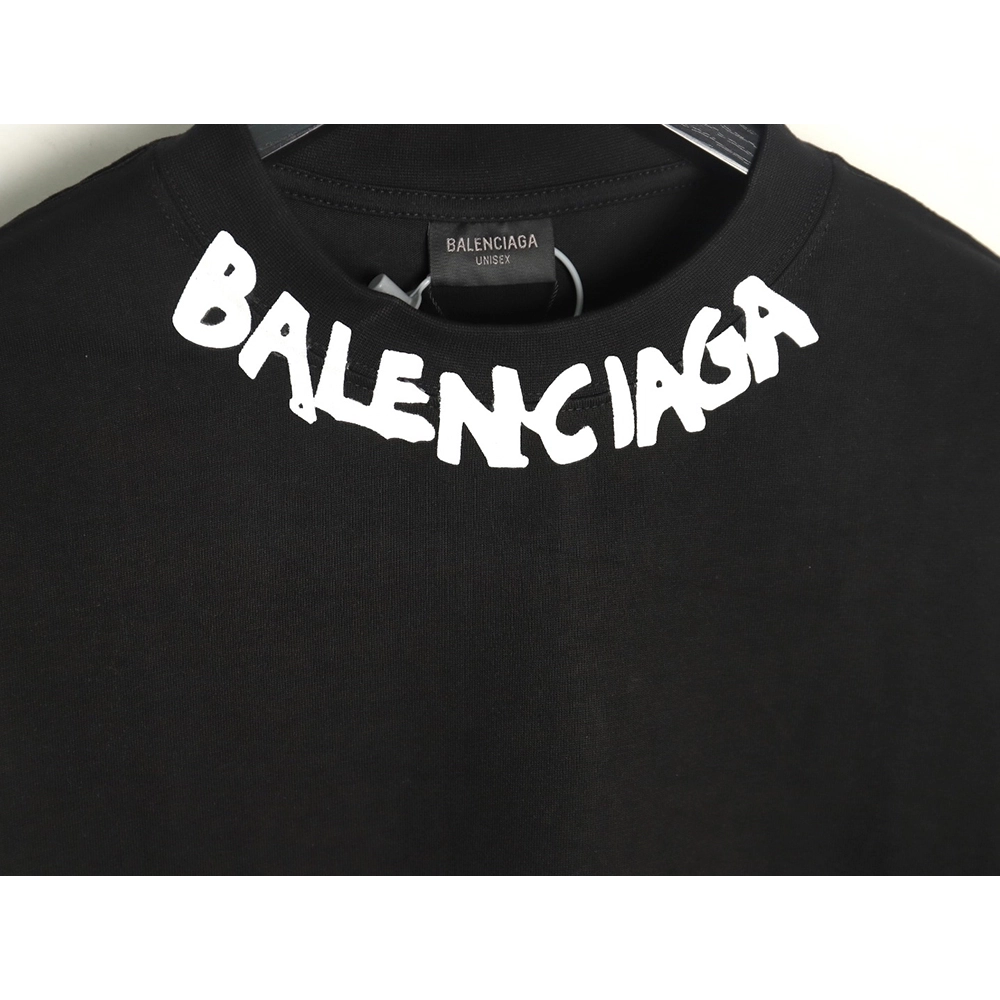Balenciaga Neck Lettering Short Sleeve TShirt,Balenciaga T Shirt,Tshirt,APPAREL
