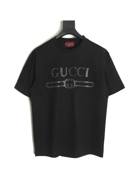Gucci classic obsidian hot diamond short sleeves,Gucci T Shirt,Tshirt,APPAREL