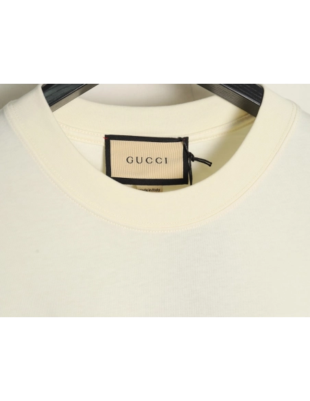 Gucci Double G stripe embroidered short sleeves,Gucci T Shirt,Tshirt,APPAREL