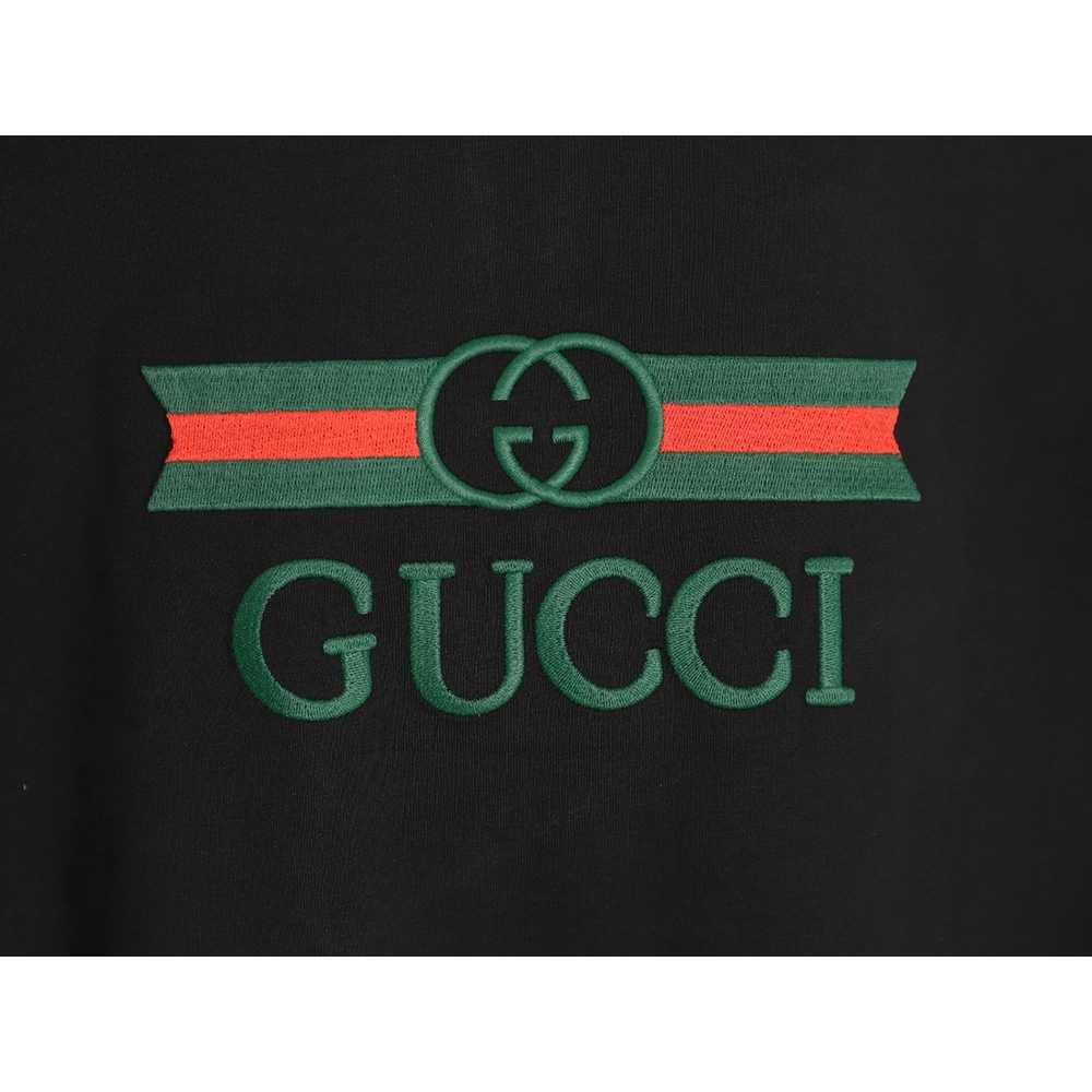 Gucci Double G stripe embroidered short sleeves,Gucci T Shirt,Tshirt,APPAREL