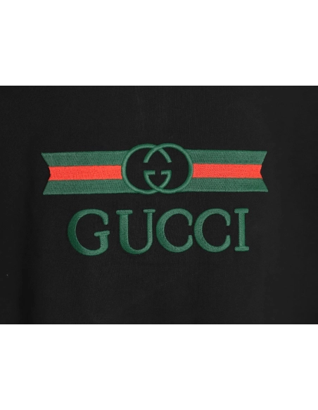 Gucci Double G stripe embroidered short sleeves,Gucci T Shirt,Tshirt,APPAREL