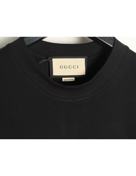 Gucci Double G stripe embroidered short sleeves,Gucci T Shirt,Tshirt,APPAREL