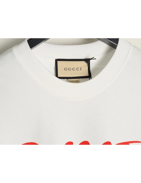 Gucci gradient slogan double G print short sleeves,Gucci T Shirt,Tshirt,APPAREL