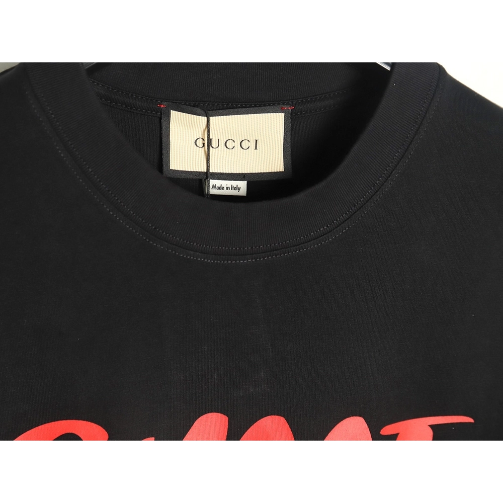 Gucci gradient slogan double G print short sleeves,Gucci T Shirt,Tshirt,APPAREL