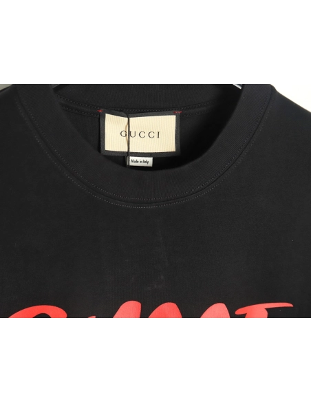 Gucci gradient slogan double G print short sleeves,Gucci T Shirt,Tshirt,APPAREL
