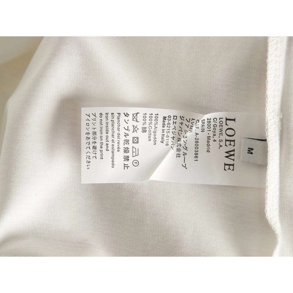 Loewe Classic Towel Embroidery Short Sleeve,Loewe T Shirt,Tshirt,APPAREL