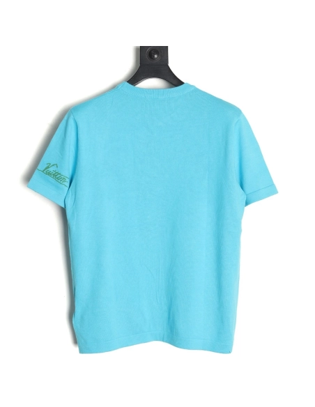 Louis Vuitton Puppy jacquard knit short sleeves,Louis Vuitton T Shirt,Tshirt,Hiqh quality low price,free shipping