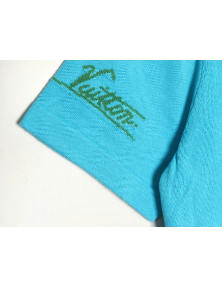 Louis Vuitton Puppy jacquard knit short sleeves,Louis Vuitton T Shirt,Tshirt,Hiqh quality low price,free shipping