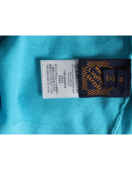 Louis Vuitton Puppy jacquard knit short sleeves,Louis Vuitton T Shirt,Tshirt,Hiqh quality low price,free shipping