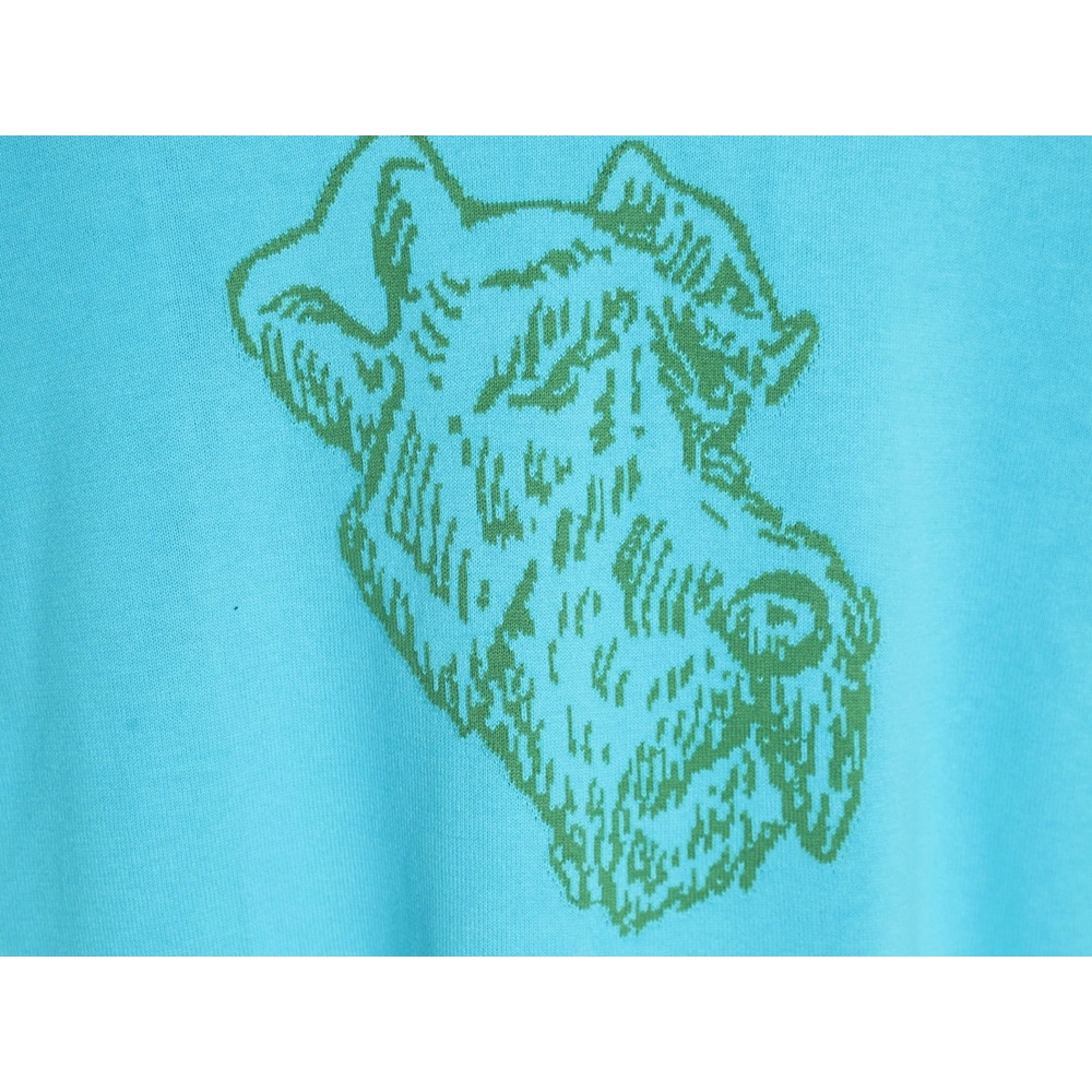 Louis Vuitton Puppy jacquard knit short sleeves,Louis Vuitton T Shirt,Tshirt,Hiqh quality low price,free shipping