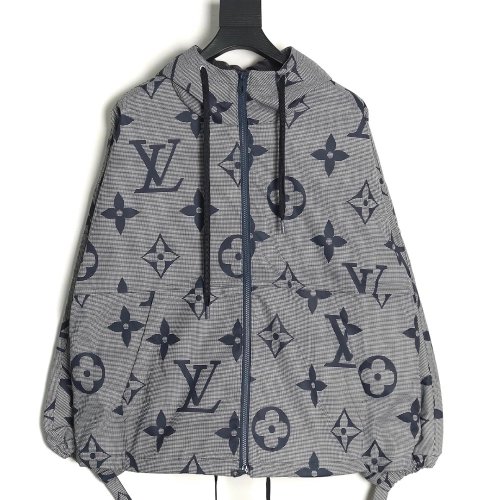 Louis Vuitton monogram full print trench coat zipper jacket,Louis Vuitton Jacket,Jacket,Hiqh quality low price,free shipping