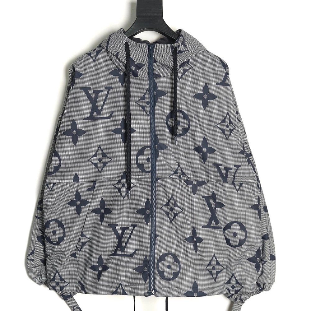 Louis Vuitton monogram full print trench coat zipper jacket,Louis Vuitton Jacket,Jacket,Hiqh quality low price,free shipping