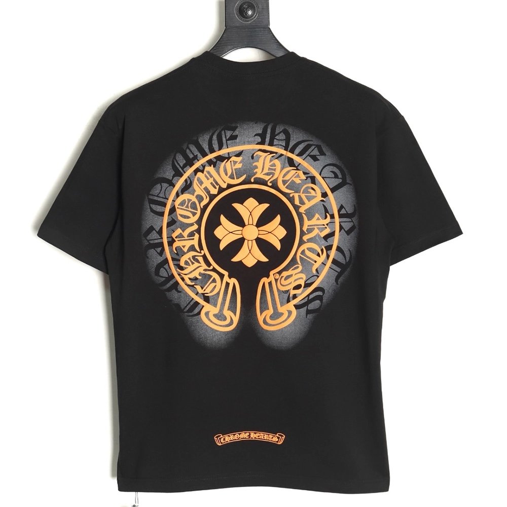Chrome hearts horseshoe print shortsleeved Tshirt,Chrome Hearts T Shirt,Tshirt,Hiqh quality low price,free shipping