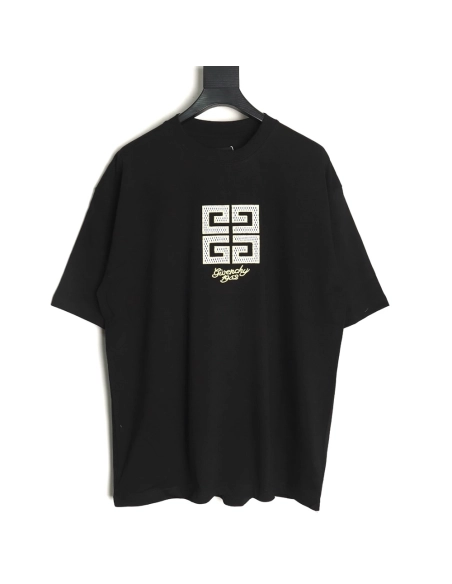 Givenchy eyelet embroidered crew neck shortsleeved Tshirt,Givenchy T Shirt,Tshirt,Hiqh quality low price,free shipping