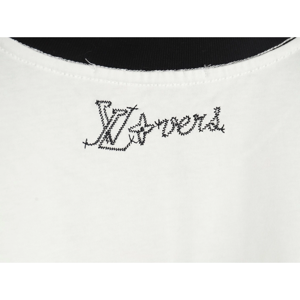 Louis Vuitton letter logo road sign print round neck short sleeves,Louis Vuitton T Shirt,Tshirt,Hiqh quality low price,free ship