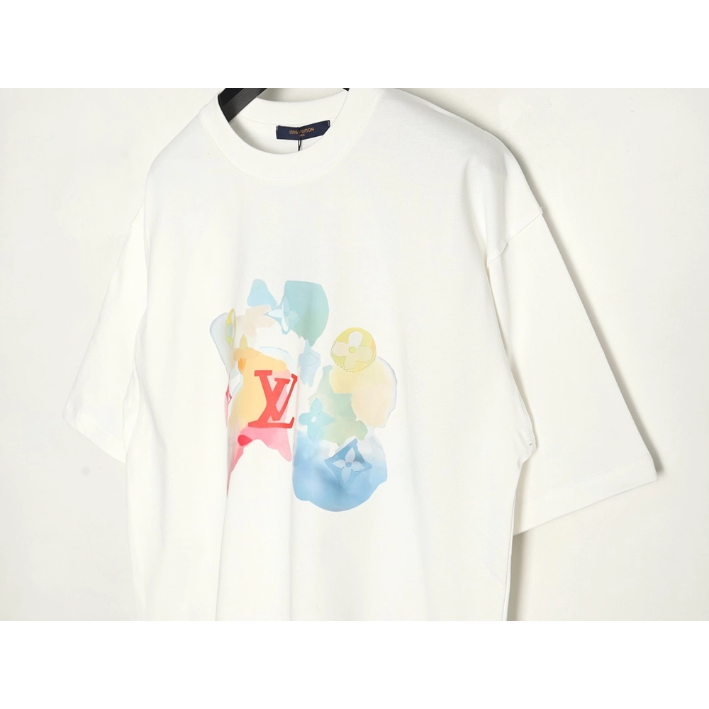 Louis Vuitton Watercolor Crew Neck Short Sleeve,Louis Vuitton T Shirt,Tshirt,Hiqh quality low price,free shipping