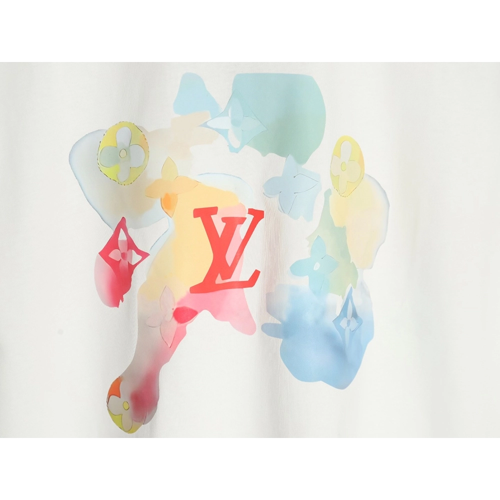 Louis Vuitton Watercolor Crew Neck Short Sleeve,Louis Vuitton T Shirt,Tshirt,Hiqh quality low price,free shipping