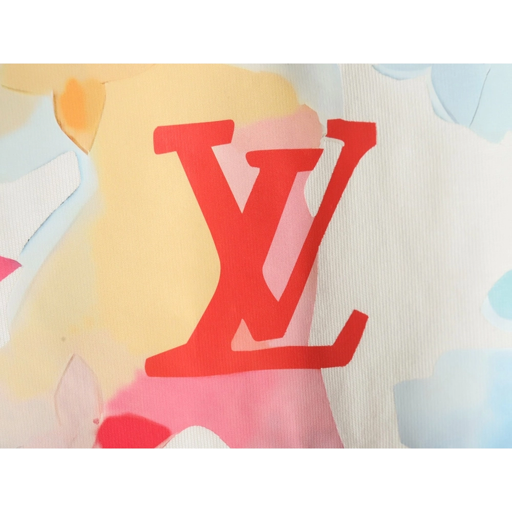 Louis Vuitton Watercolor Crew Neck Short Sleeve,Louis Vuitton T Shirt,Tshirt,Hiqh quality low price,free shipping