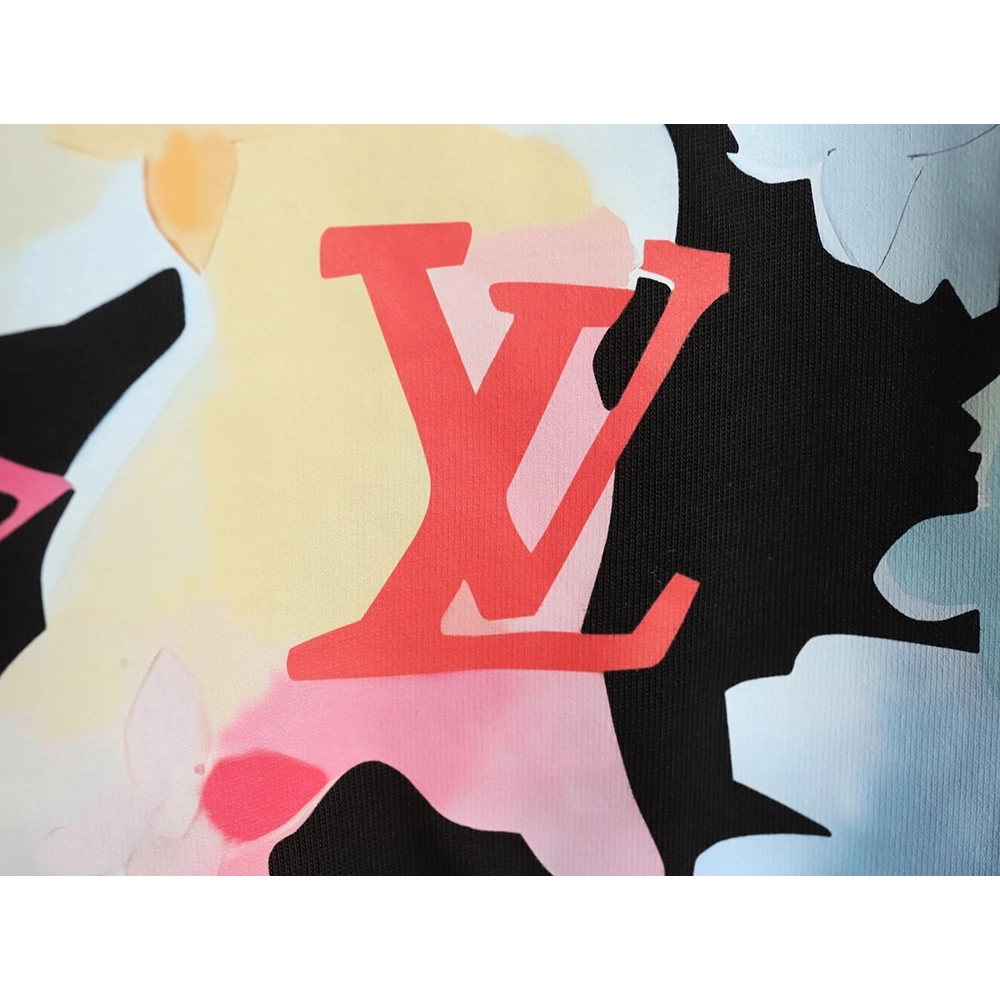 Louis Vuitton Watercolor Crew Neck Short Sleeve,Louis Vuitton T Shirt,Tshirt,Hiqh quality low price,free shipping