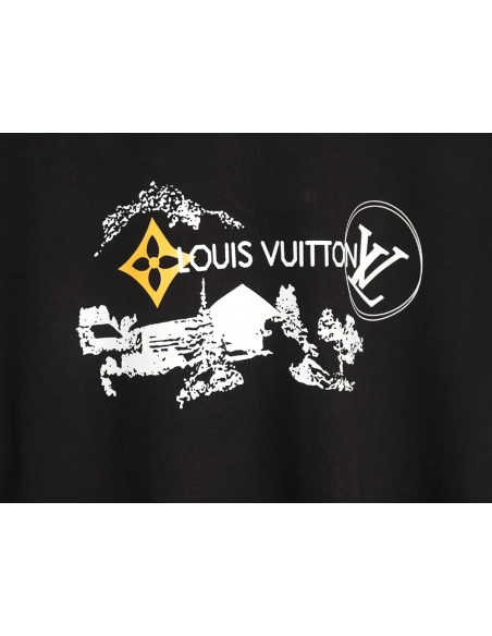 Louis Vuitton sketch lettering logo print short sleeves,Louis Vuitton T Shirt,Tshirt,Hiqh quality low price,free shipping