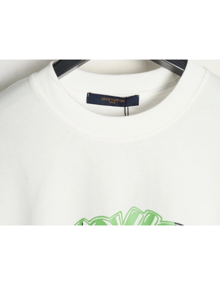 Louis Vuitton colorful lettering logo print short sleeves,Louis Vuitton T Shirt,Tshirt,Hiqh quality low price,free shipping