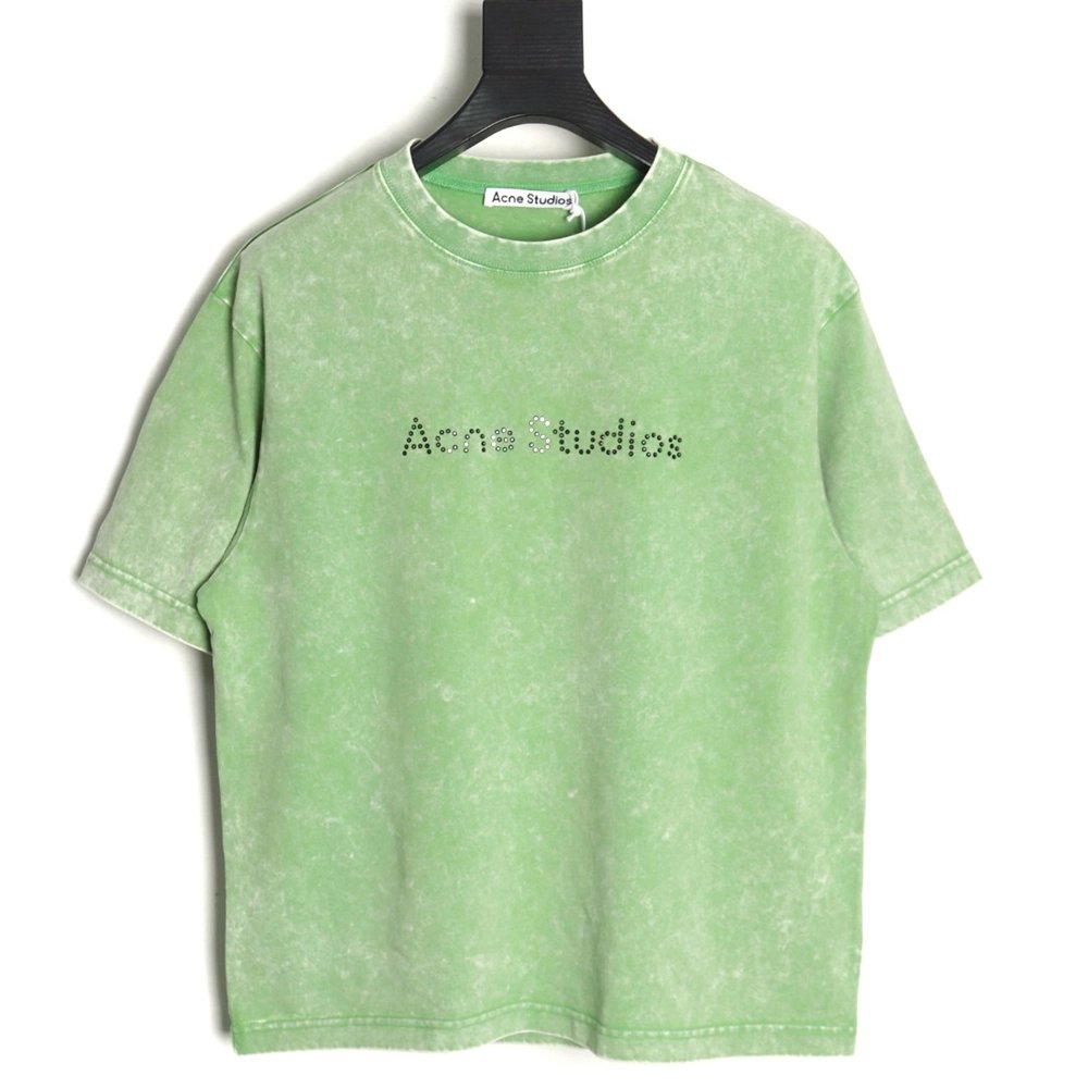 Acne Studios Beaded Lettering Short Sleeve TShirt,Acne Studios T Shirt,Tshirt,Hiqh quality low price,free shipping