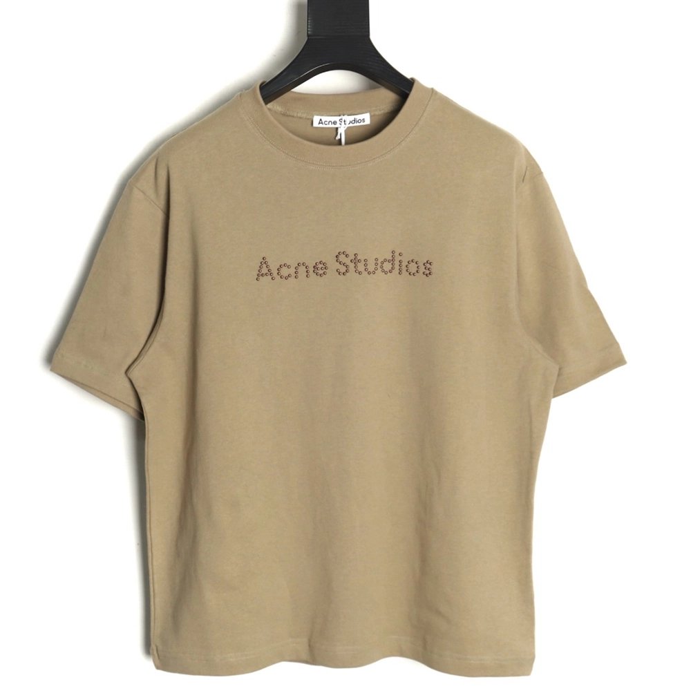 Acne Studios Beaded Lettering Short Sleeve TShirt,Acne Studios T Shirt,Tshirt,Hiqh quality low price,free shipping