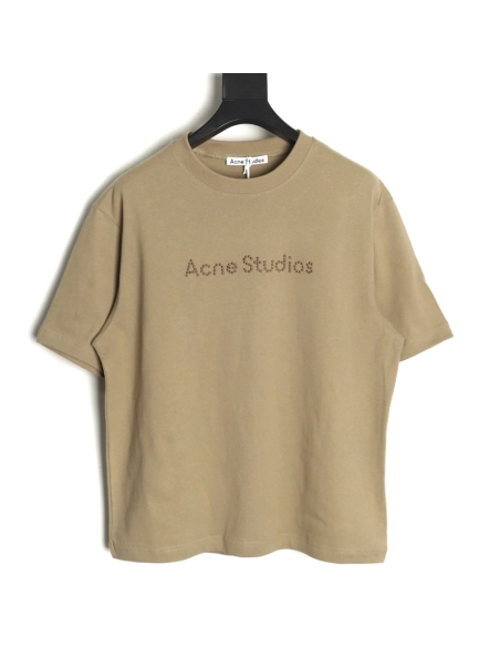 Acne Studios Beaded Lettering Short Sleeve TShirt,Acne Studios T Shirt,Tshirt,Hiqh quality low price,free shipping