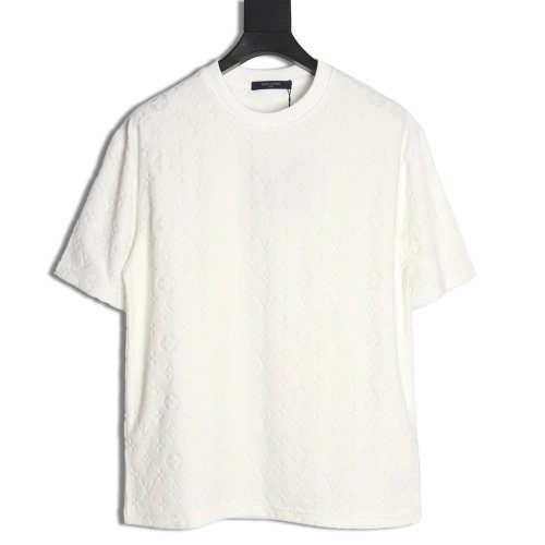 Louis Vuitton towel flocked presbyopia jacquard short sleeves,Louis Vuitton T Shirt,Tshirt,Hiqh quality low price,free shipping