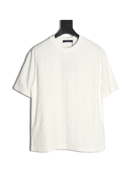 Louis Vuitton towel flocked presbyopia jacquard short sleeves,Louis Vuitton T Shirt,Tshirt,Hiqh quality low price,free shipping