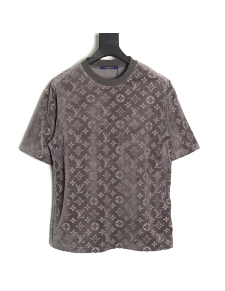 Louis Vuitton towel flocked presbyopia jacquard short sleeves,Louis Vuitton T Shirt,Tshirt,Hiqh quality low price,free shipping