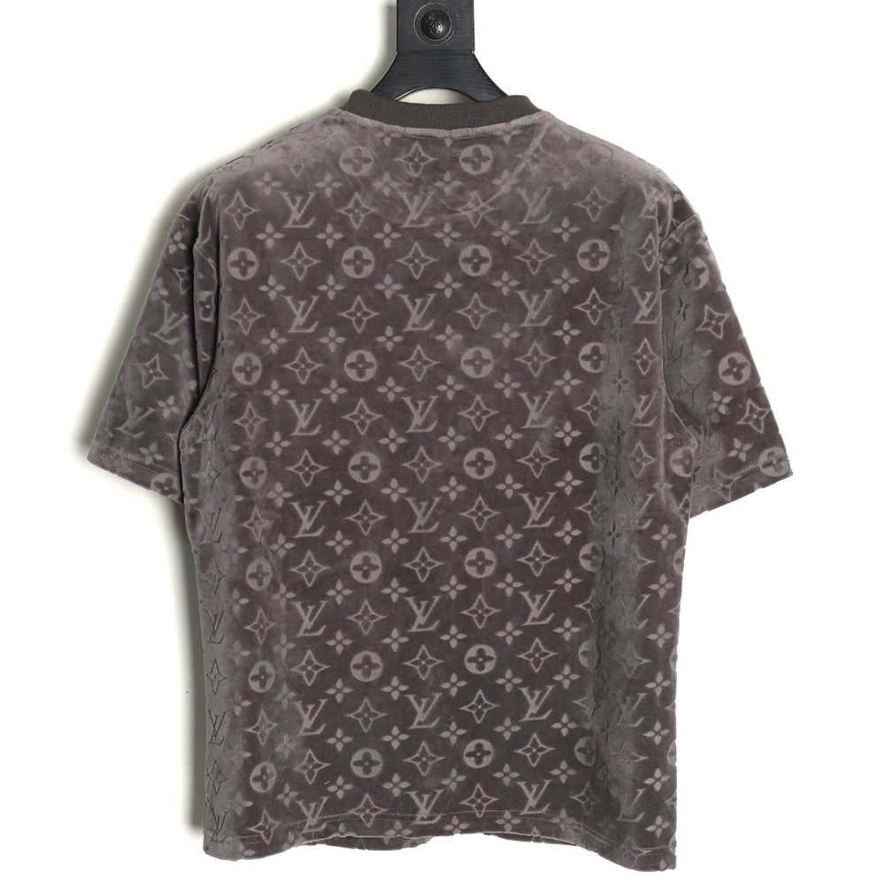 Louis Vuitton towel flocked presbyopia jacquard short sleeves,Louis Vuitton T Shirt,Tshirt,Hiqh quality low price,free shipping