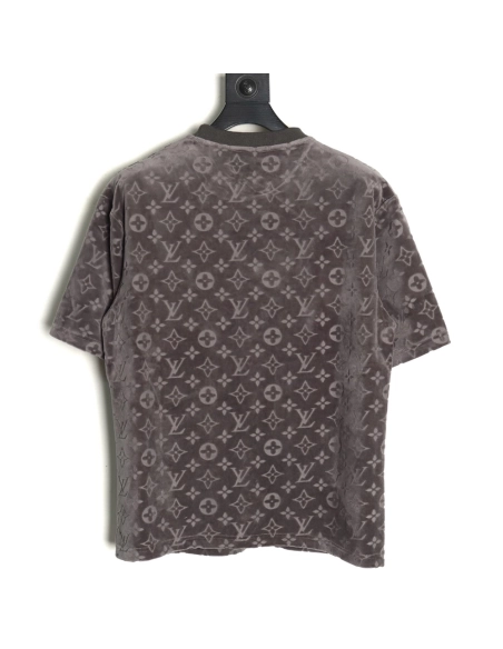 Louis Vuitton towel flocked presbyopia jacquard short sleeves,Louis Vuitton T Shirt,Tshirt,Hiqh quality low price,free shipping