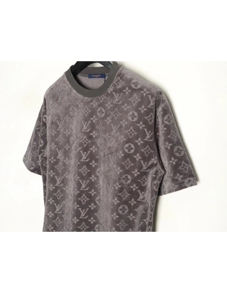 Louis Vuitton towel flocked presbyopia jacquard short sleeves,Louis Vuitton T Shirt,Tshirt,Hiqh quality low price,free shipping