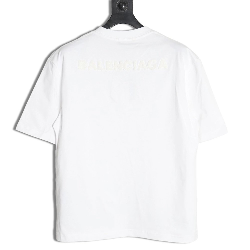 Balenciaga Double B towel embroidered short sleeves,Balenciaga T Shirt,Tshirt,Hiqh quality low price,free shipping