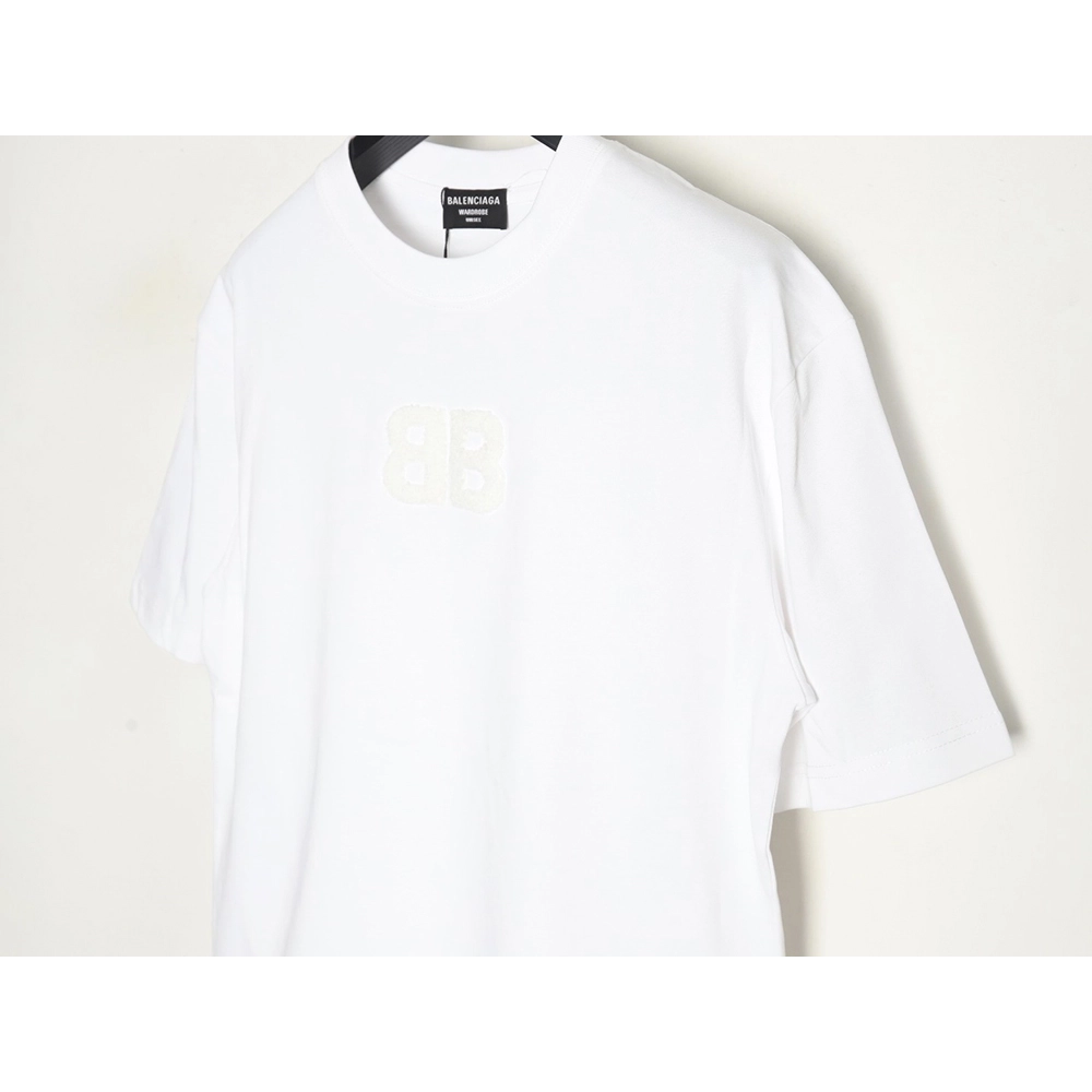 Balenciaga Double B towel embroidered short sleeves,Balenciaga T Shirt,Tshirt,Hiqh quality low price,free shipping