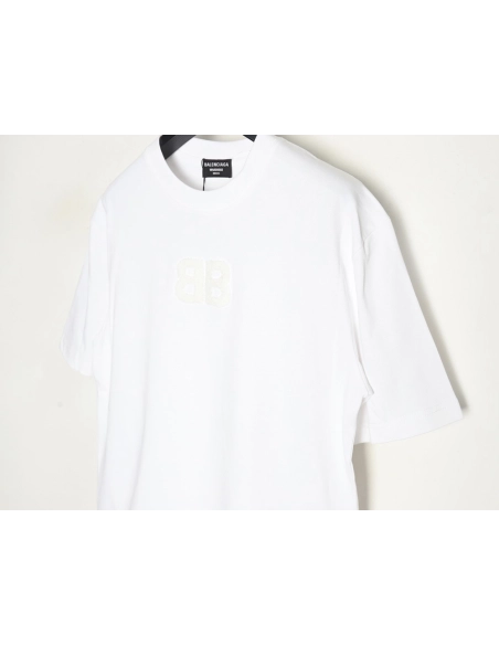 Balenciaga Double B towel embroidered short sleeves,Balenciaga T Shirt,Tshirt,Hiqh quality low price,free shipping